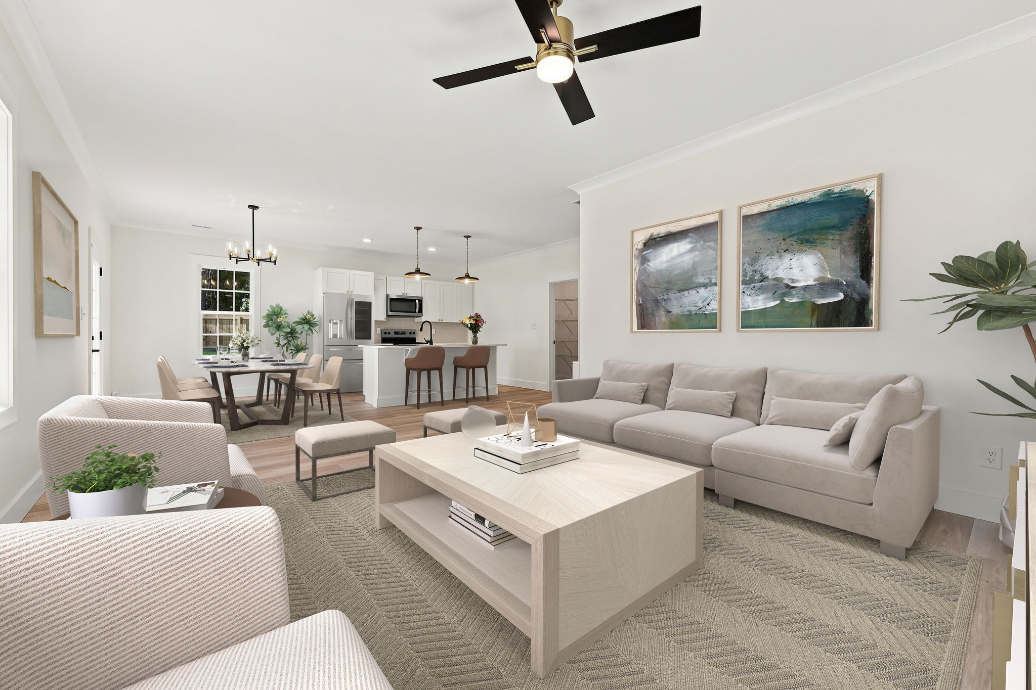 Open Living for Entertaining at The Eliora by Covenant Construction Group