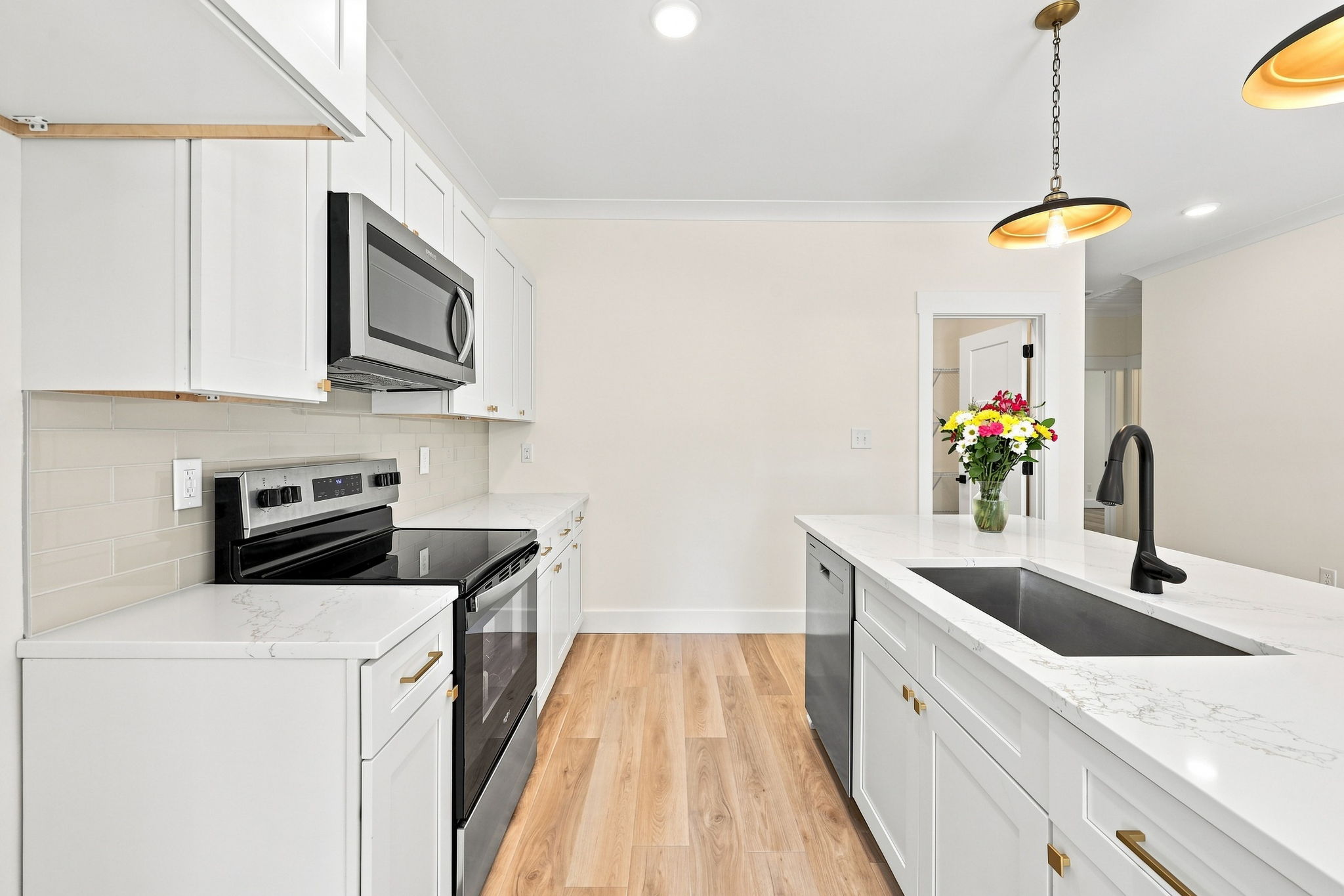 Bright modern kitchen completed by Covenant Construction Group